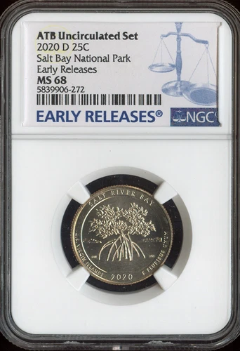 2020-D Salt Bay Quarter NGC MS68 Early Release Auction