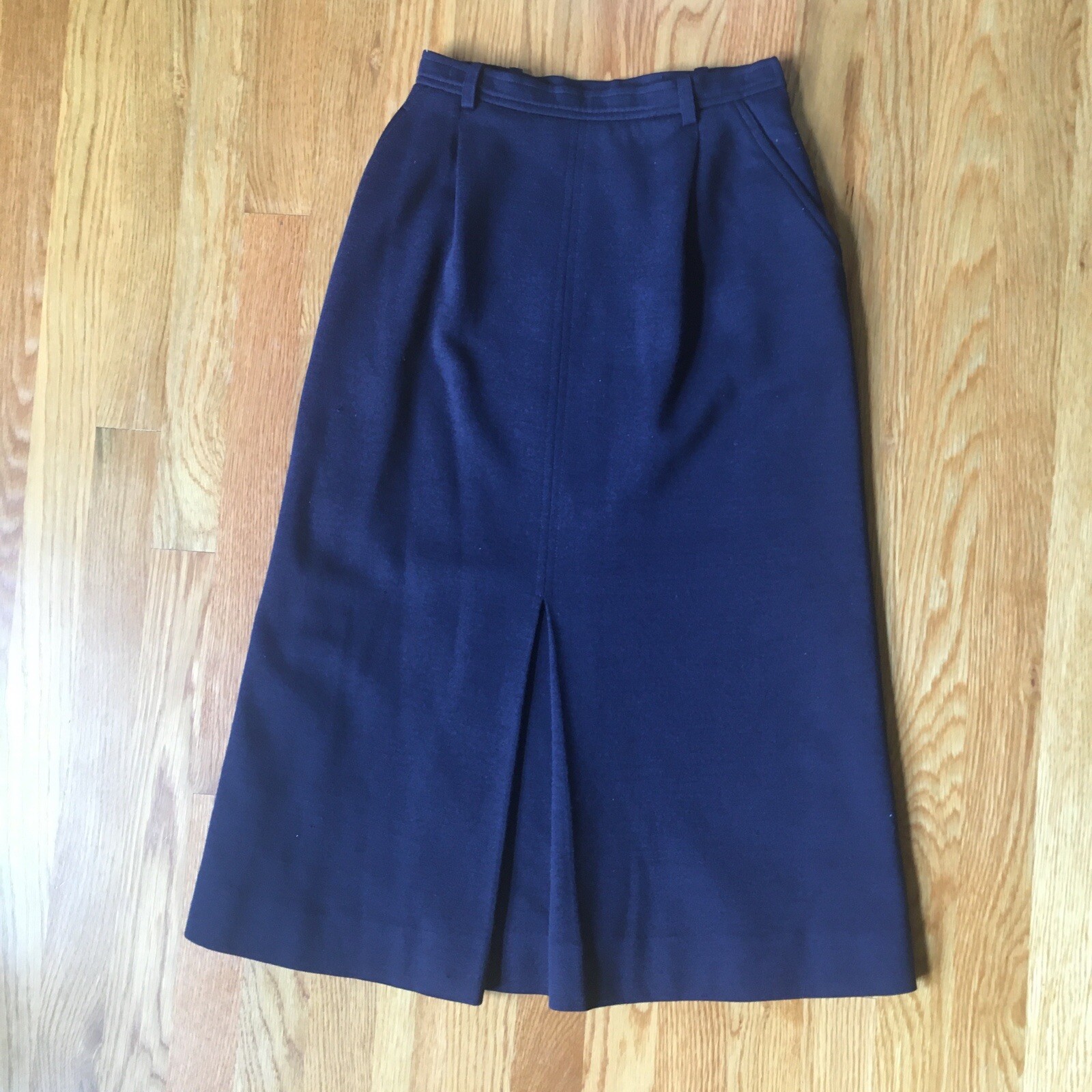 Gonna midi Saint Laurent vintage blu navy taglia 36
