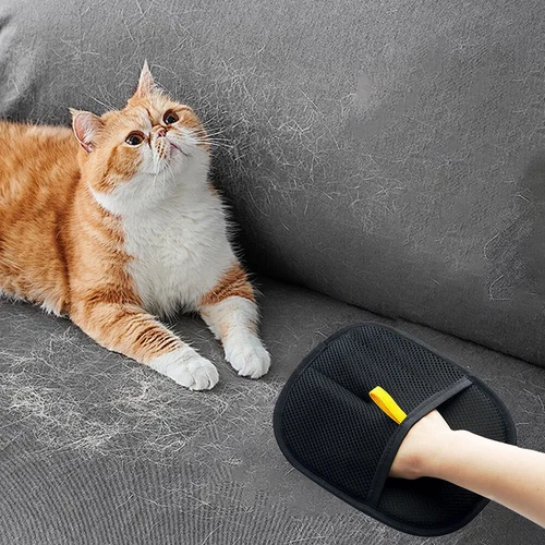 Zwei-Wege Haustier Statische Haarentfernungshandschuhe Wiederverwendbar Statische Staubbürste Zuhause Katze Hund - Bild 4 von 16