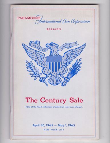 The Century Sale coin auction catalog 1965 New York City Paramount International