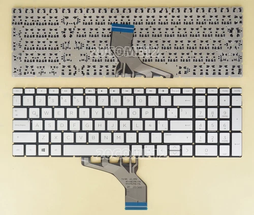 New for HP 15-gw 15z-gw Series keyboard Latin Spanish Teclado Silver no backlit