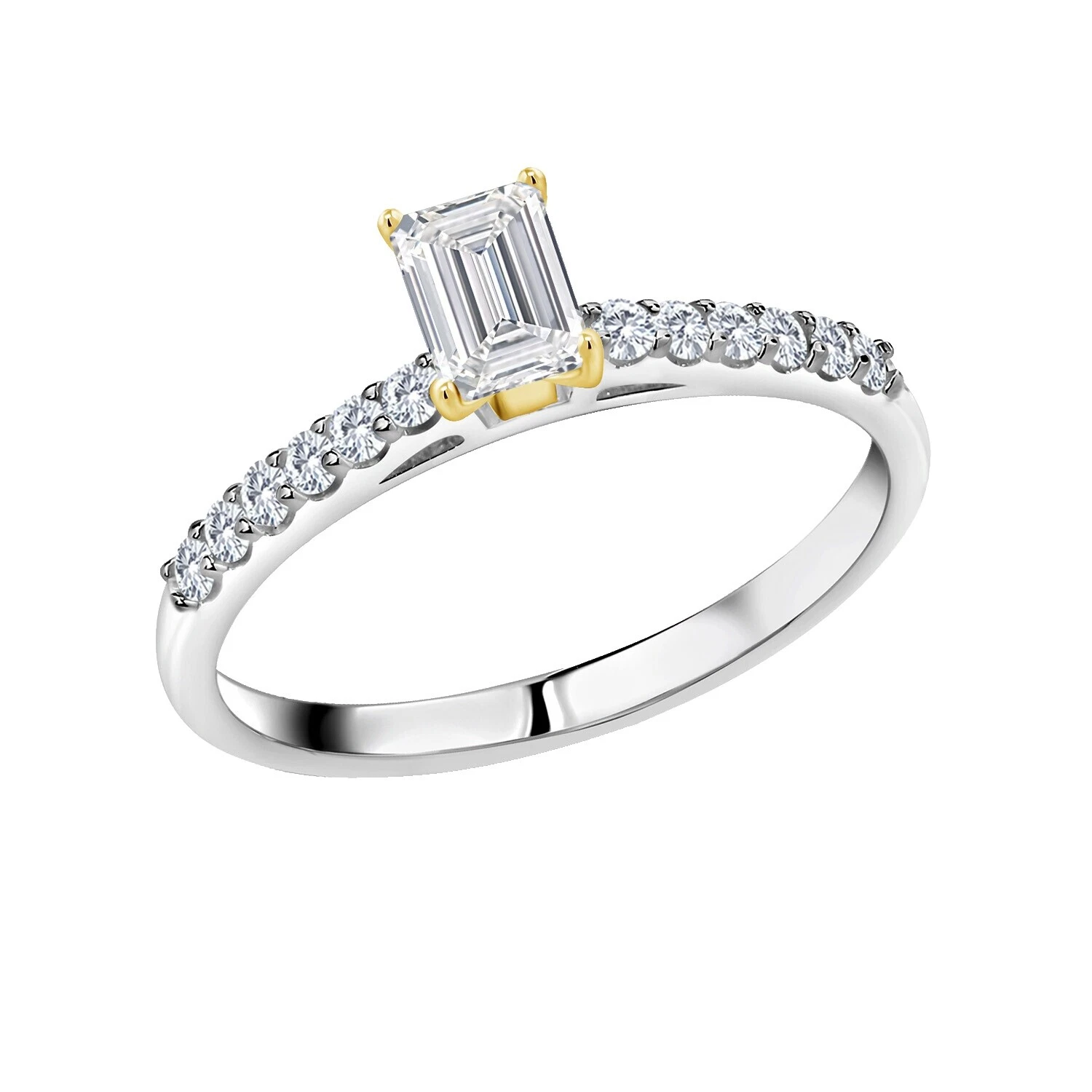 Corbata de Plata de Ley Blanco Broches y tachuelas para hombres