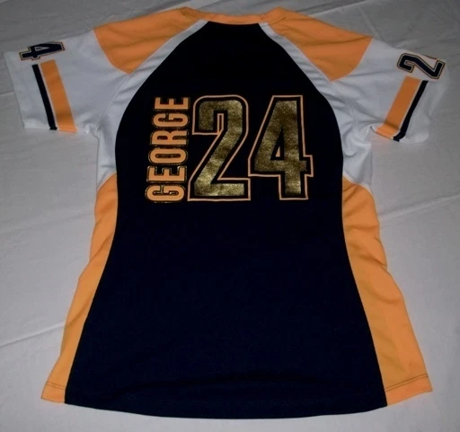 Paul George Indiana Pacers Jersey Ladies Medium Navy Gold Majestic NBA - Image 2 of 2