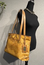 Prima Classe Alviero Martini Large Tote Geo Map Pvc/leather /organizer