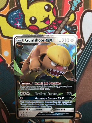 Gumshoos GX 110/149 Sun&Moon/Sonne&Mond englisch Pokemon Karten NM