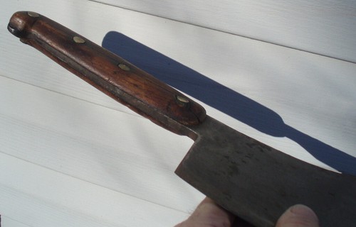VILLAGE BLACKSMITH WATERTOWN WISCONSIN LRG 14" PRIMITIVE ANTIQUE MEAT CLEAVER - Picture 15 of 18