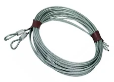 Pair of  Garage Door Torsion Cables 7X19 5/32" For UP 14' Doors  193" Adjustable