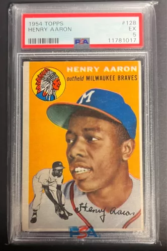 1954 Topps Henry Aaron # 128 PSA 5