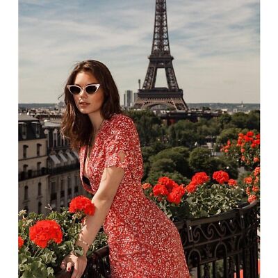 💕ROUJE💕 Laura Midi Dress ~ Red Floral Print 36 NWOT | eBay 💕ROUJE💕 Laura Midi Dress ~ Red Floral Print 36 NWOT | eBay