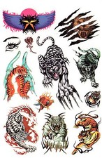 Temporary Tattoo Body Jewelry Disposable Tattoo Bodyart Tiger