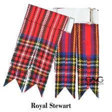 Men's Scottish Royal Stewart Tartan Kilt Flashes