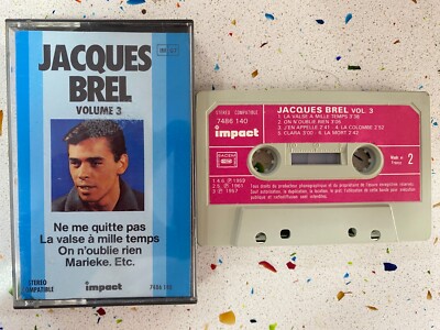 Jacques Brel Volume 3 Cinta Kassette Ne Me Quitte Pas La Valse A Mille Temps ..