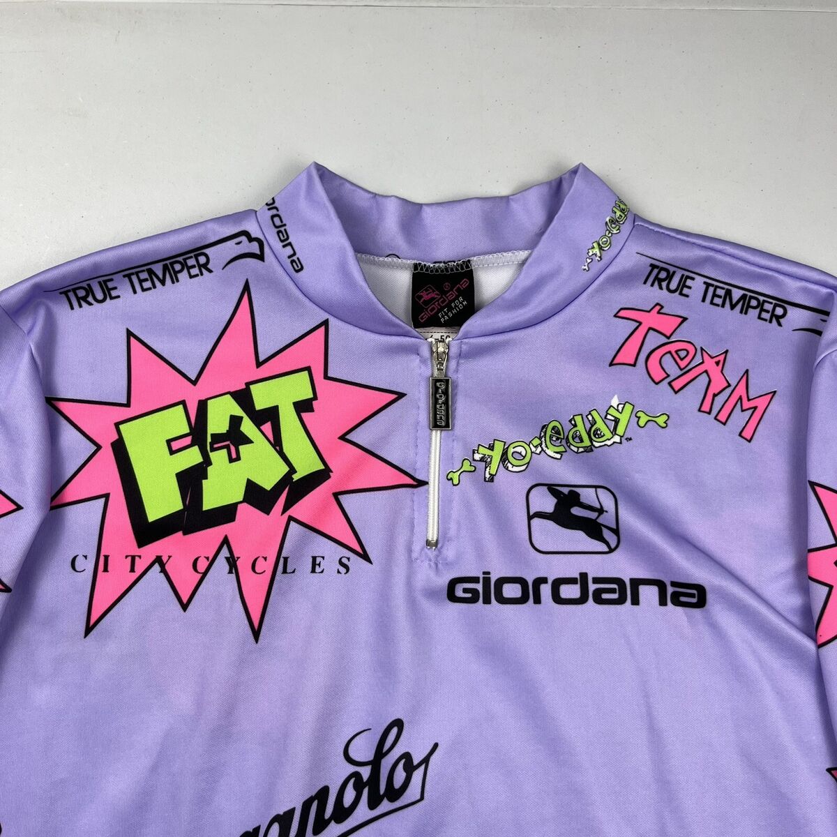 Vintage 90s Giordana Cycling Jersey Yo Eddy Team Chance Fat Vintage 90s Giordana Cycling Jersey Yo Eddy Team Chance Fat