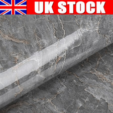 Gray Marble Wallpaper Self Adhesive Sticker Kitchen Countertop Vinyl Film Wrap