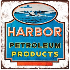 Harbor Petroleum oil gas Vintage Look Advertising Metal Sign 12 x 12  60039