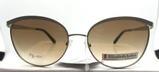 Elizabeth Arden women's sunglasses Cat Eye gold frame brown lens RX-able