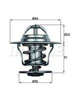 Mahle Tx 15 84D Thermostat, KÜHlmittel FÜR Audi Barkas Seat Vw Wartburg