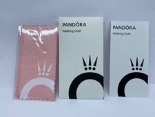 Pandora Double-Sided Pink Polishing Cloth New 2 in 1 Jewellery Cleaning