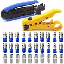 Coaxial Compression Tool Coax Cable Crimper Kit Adjustable Rg6 Rg59 Rg11 755 757