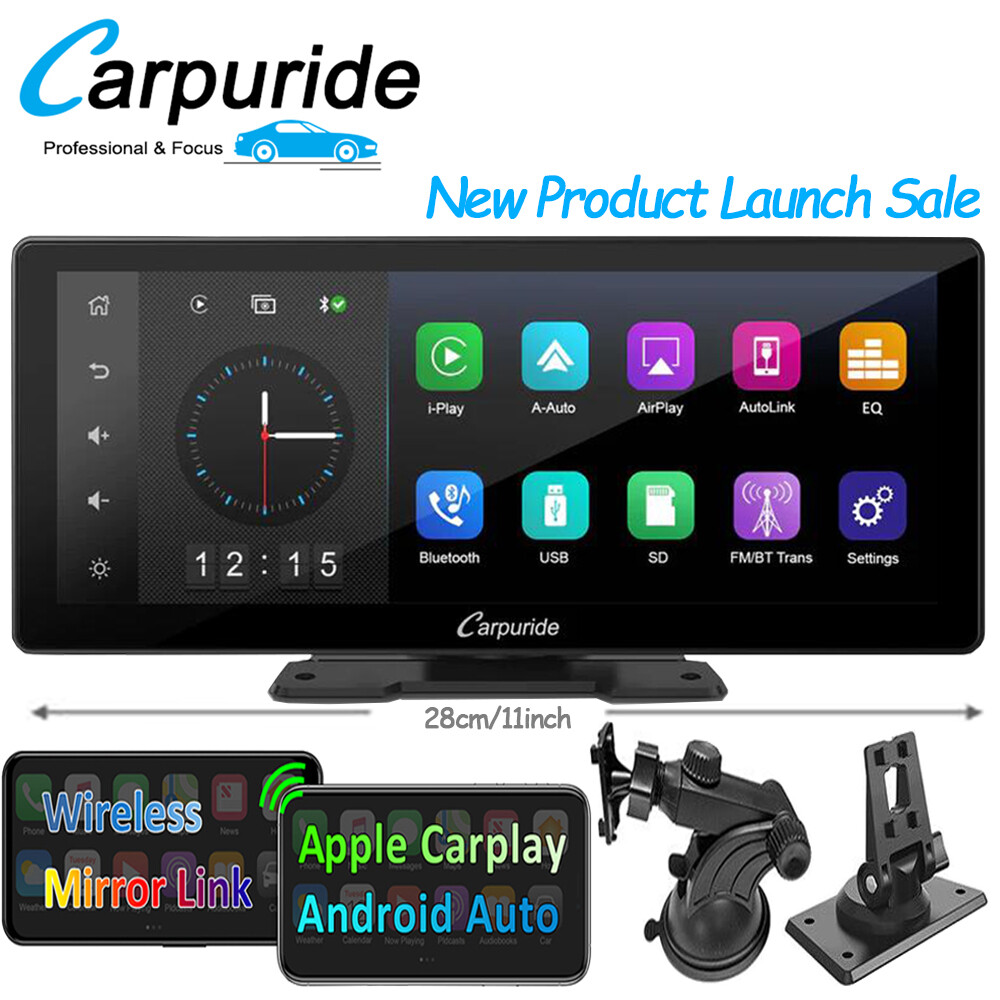 CARPURIDE 10.3INCH PORTABLE CAR STEREO SMART WIRELESS APPLE 