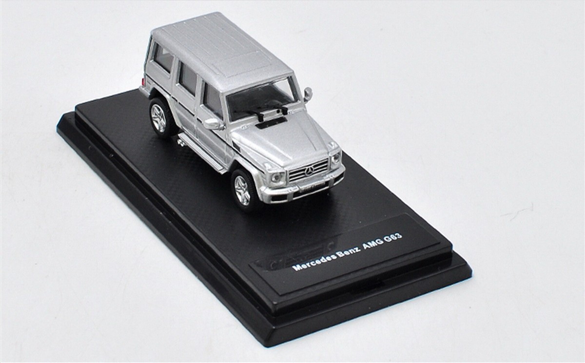 1/64 Mercedes Benz G Class AMG G63 SUV Silver Diecast Car Model