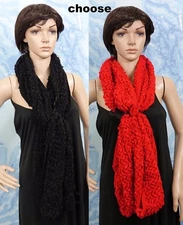 Red or black thick knit Infinity Loop Scarf , $34.00 Retail -read