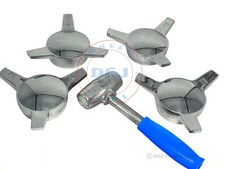 3 Bar Smooth Straight Chrome Knock-off Spinner Lead Hammer For Lowrider Rims