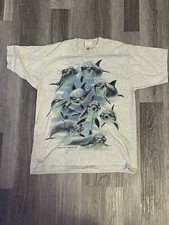 Vintage Fruit Of The Loom Daytona Beach Shirt Medium White Dolphin Graphic
