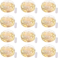 Brightown 12 Pack LED Fairy Lights Battery Operated String Lights - 7Ft 20LED Wa