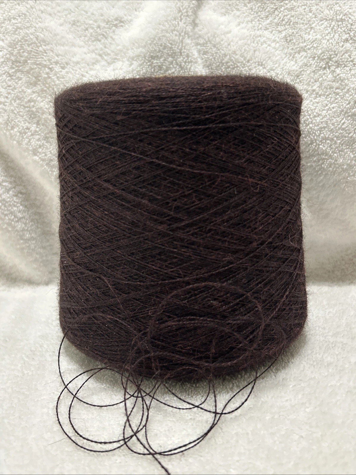 NICE Spool Cone Peruvian LACE SOFT Alpaca Yarn 2lb 3oz 998gr 472 Brown Mix A - product detail image 8