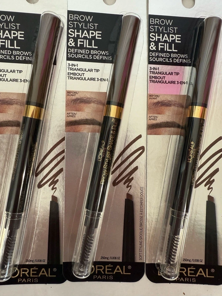 6 L'Oreal Brow Stylist Shape Fill Pencil Brunette 0.8 oz  415 Brunette O1702B - Image 2 of 4