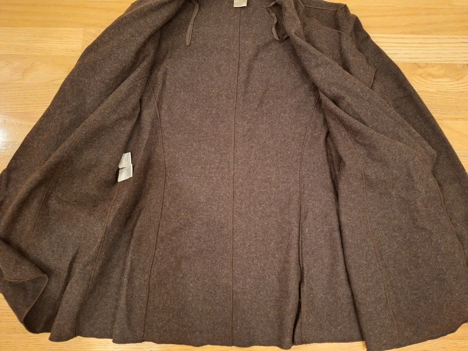 Cárdigan Vintage Rena Rowan Marrón Mezcla Lana Frente Abierto Blazer Chaqueta Mujer M Foto 4 de 4