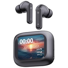 UMEGET LCD Full Screen Touching Earbuds Wireless 5.4 Bluetooth Black