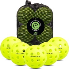 6-Pack Pickleball Balls - USAPA Approved, 40-Hole Outdoor Indoor Pickleballs