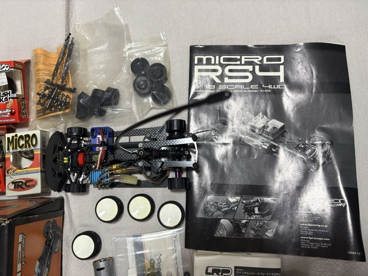 HPI Racing Micro RS4 1/18 RC Car Chassis Set Used Untested Vintage