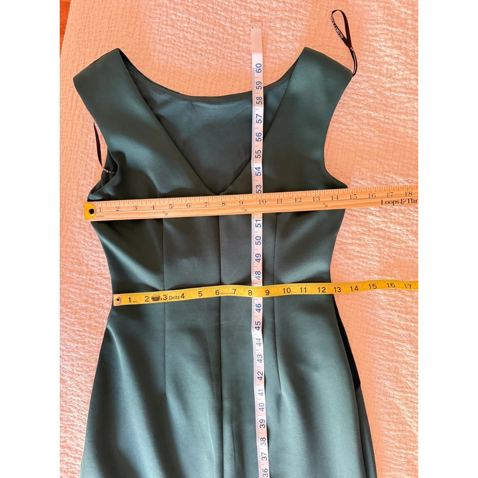 Vestido de Noche Formal Vince Camuto Verde Terciopelo Talla 4 Foto 4 de 4