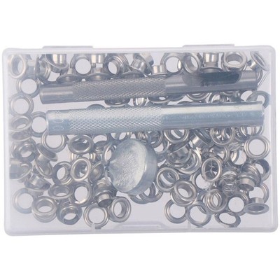 SHUATI 100 Sets Grommets Eyelets, Silver Eyelet Tool, Thickened Metal Eyelet...