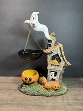 Yankee Candle Ghost House Tea Light Holder Halloween Decor