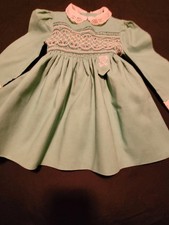 Vintage Polly Flinders Smocked Dress 3T