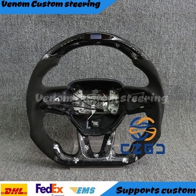 LED Carbon Fiber Steering Wheel For Dodge Charger Scat PACK SRT HELLCAT 15-24