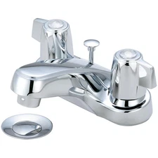 Elite Two Handle Bath Faucet with Mini Blade Handles, Brass Polished chrome