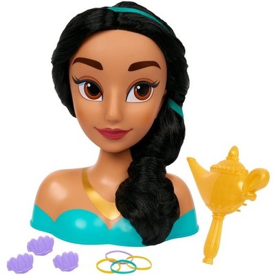 Disney Princess Jasmine Styling Head with Accessories, 14-pieces Toy for Girls