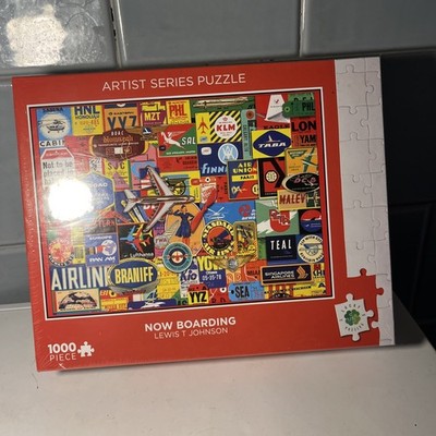 Lucky Puzzles 1000 Piece Jigsaw Puzzle - Now Boarding by Lewis T Johnson 