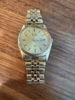 VINTAGE Seiko® SQ Mens Watch *VIDEO* Date Gold Toned Bracelet Style 5Y23-8A60 A4