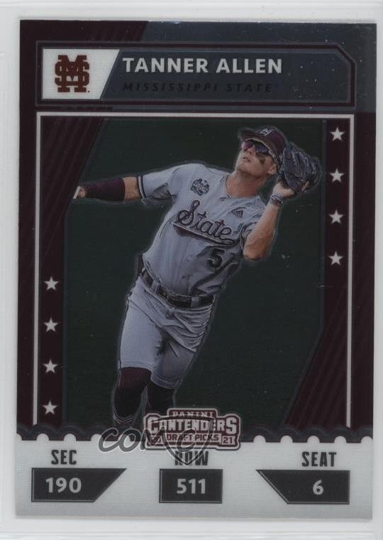 2021 Panini Elite Extra Edition College Tickets Optic Tanner Allen #CTO-TA 0f6