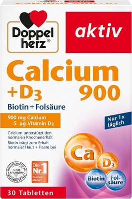 Doppelherz Calcium 900 + D3 + Biotin   30 Tabletten