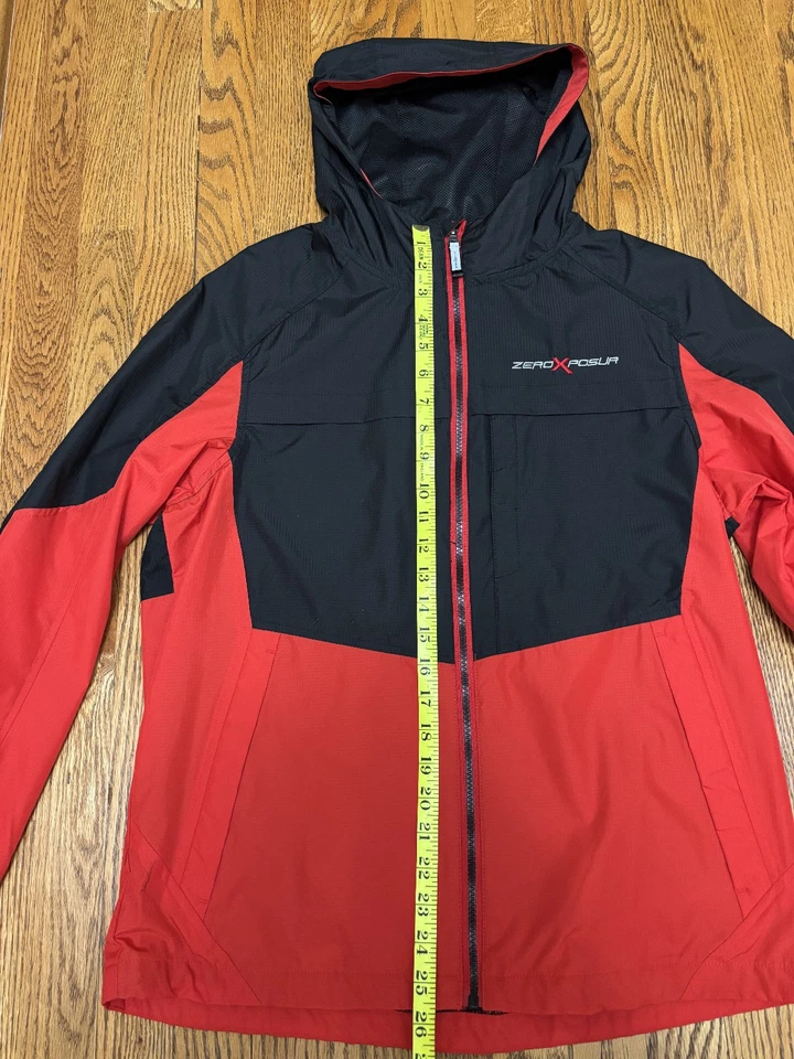 ZeroXposur Red & Black Youth Windbreaker Lined & Water-Resistant Size XL (18/20) - Image 3 of 4