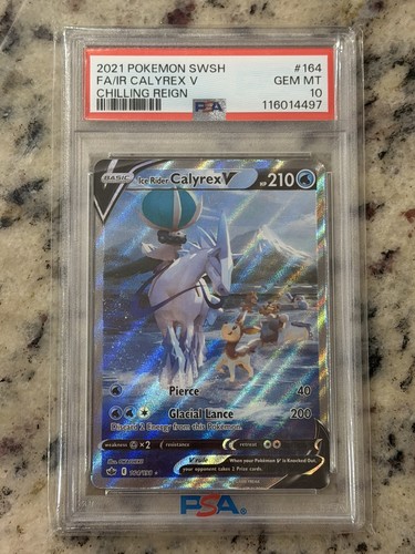 Ice Rider Calyrex V graded PSA 10 for sale on eBay