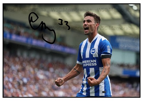 12152. Matt O'Riley Signed Pictures A4 Prints Brighton Celtic Marseille MK Dons