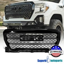 For 2019-2021 Gmc Sierra 1500 Black Denali Style Mesh Front Bumper Hood Grille For 2019-2021 Gmc Sierra 1500 Black Denali Style Mesh Front Bumper Hood Grille